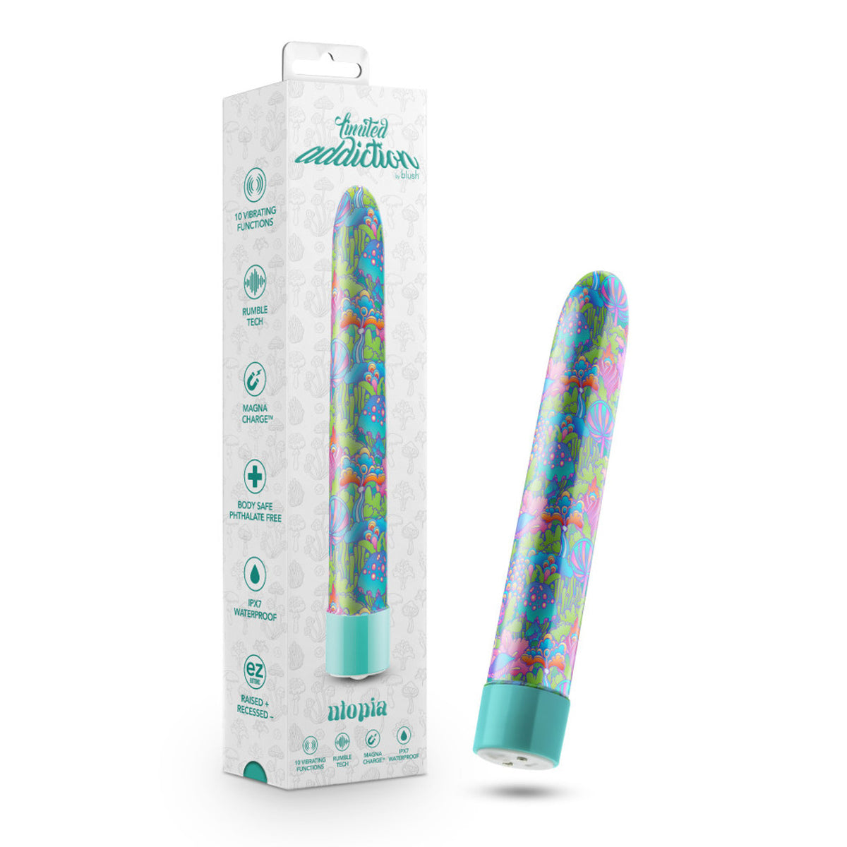 Limited Addiction Floradelic Rechargeable 7 In. Vibrator Purple