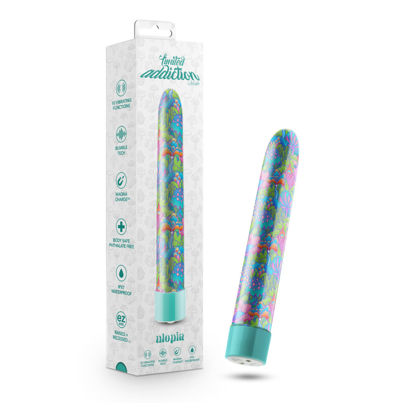 Limited Addiction Floradelic Rechargeable 7 In. Vibrator Purple