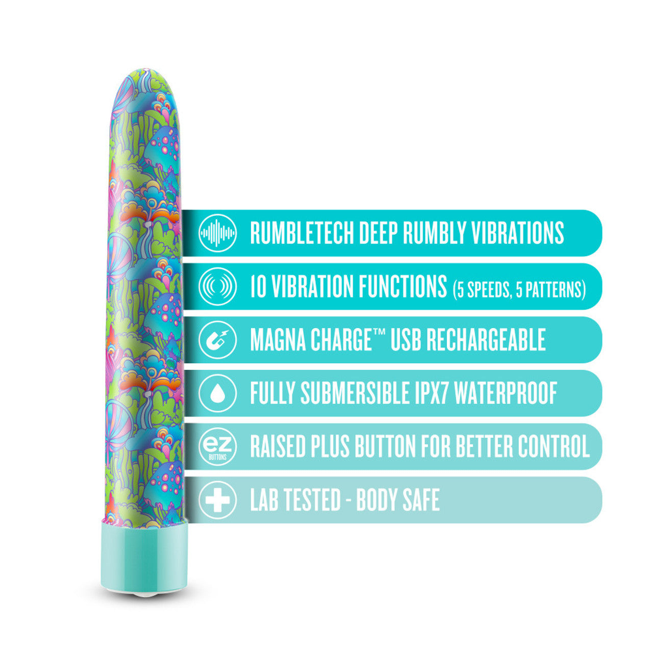 Limited Addiction Floradelic Rechargeable 7 In. Vibrator Purple