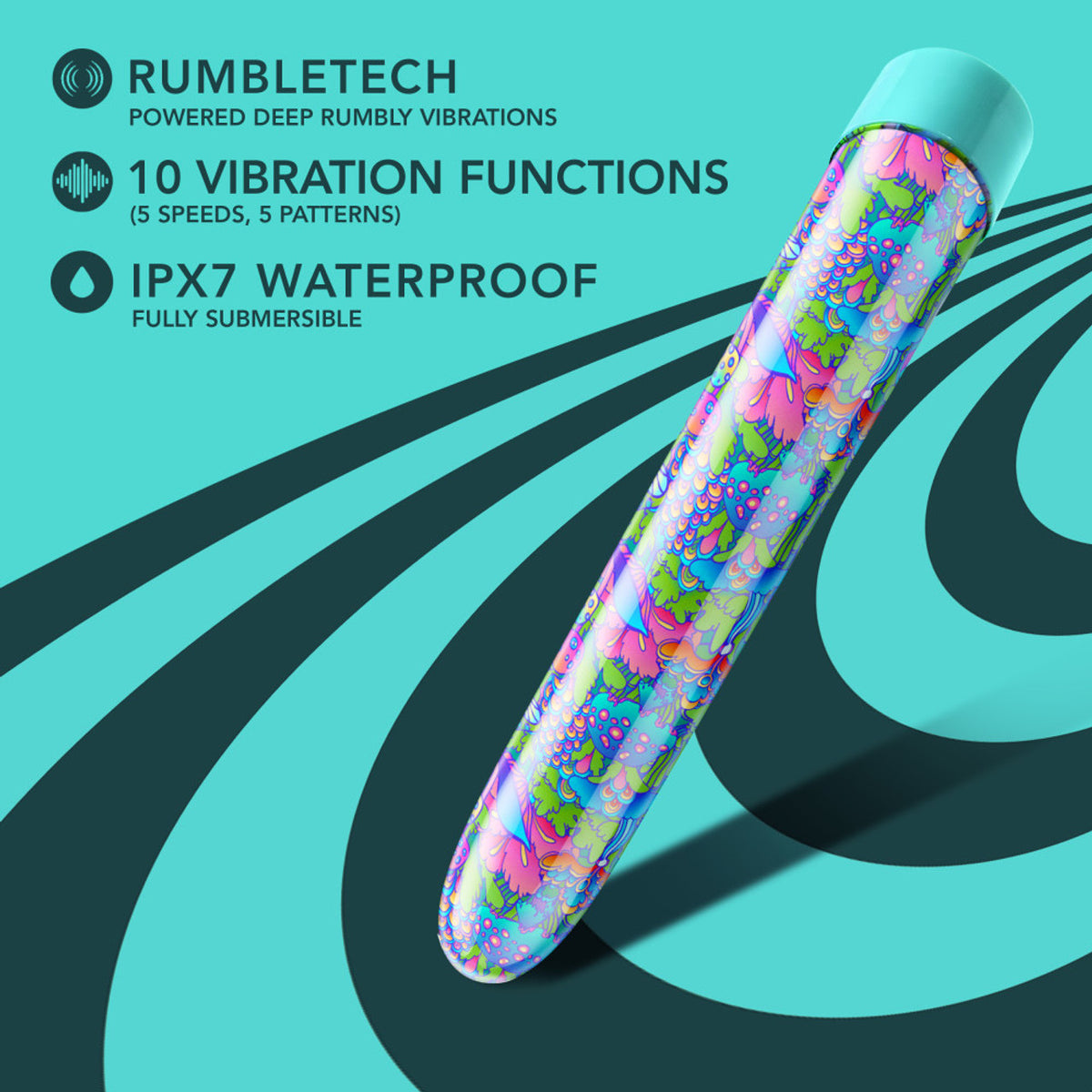 Limited Addiction Floradelic Rechargeable 7 In. Vibrator Purple