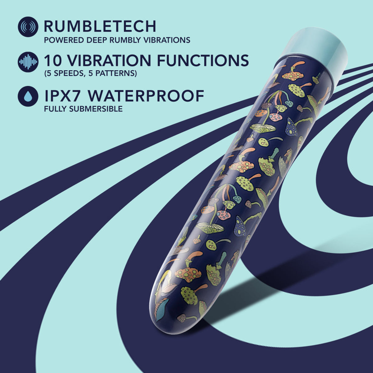 Limited Addiction Utopia Rechargeable 7 In. Vibrator Aqua