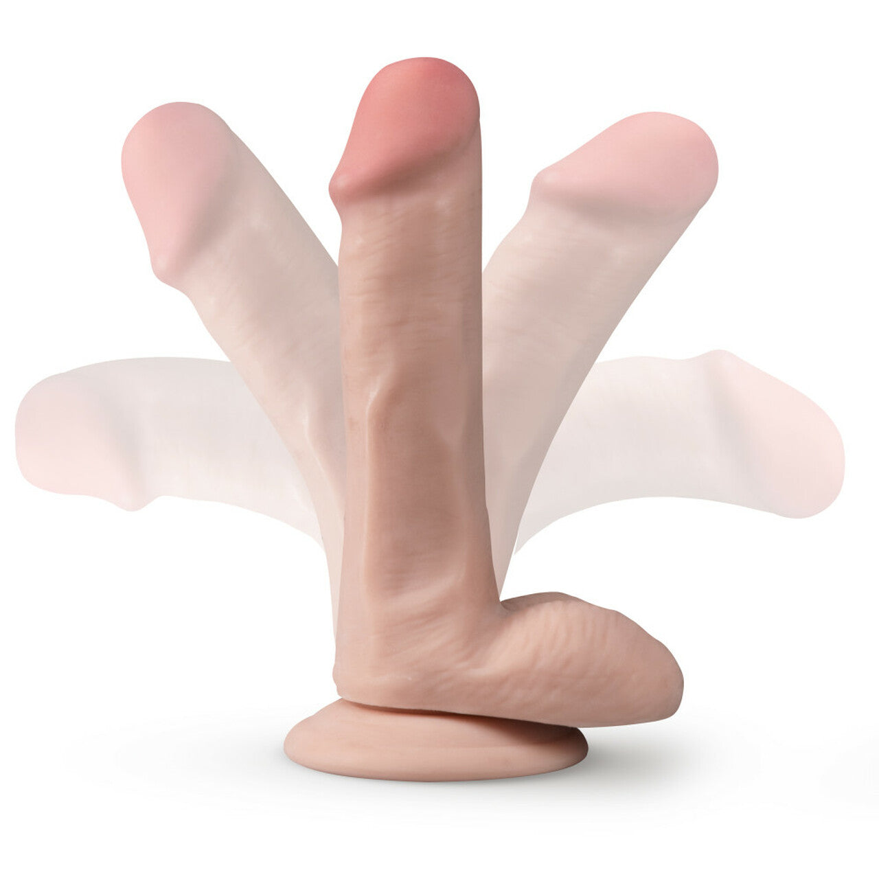 Dr. Skin Plus Posable Dildo With Balls 6 In. Vanilla