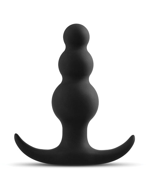 Anal Adventure Platinum Beaded Plug Black