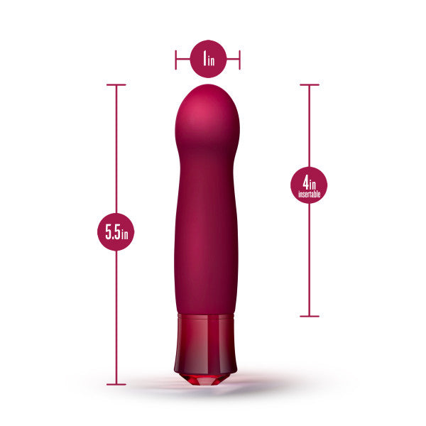 Blush Oh My Gem Classy Rechargeable Warming Silicone G-spot Vibrator Garnet