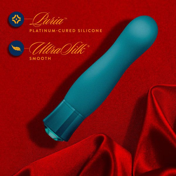 Blush Oh My Gem Fierce Rechargeable Warming Silicone G-spot Vibrator Blue Topaz