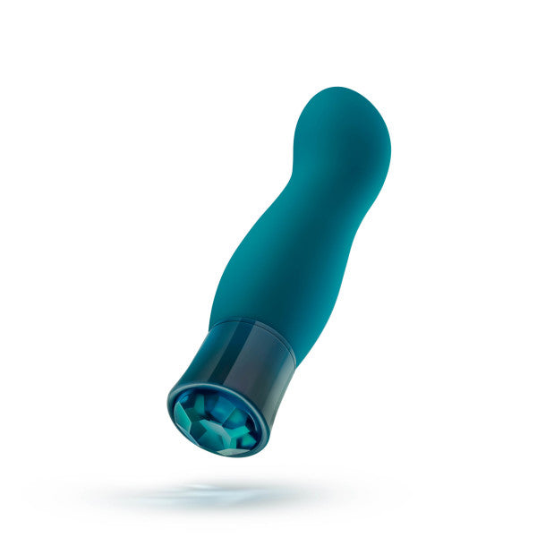 Blush Oh My Gem Fierce Rechargeable Warming Silicone G-spot Vibrator Blue Topaz