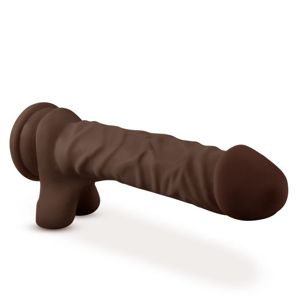 Dr. Skin Plus Posable Dildo With Balls 9 In. Chocolate