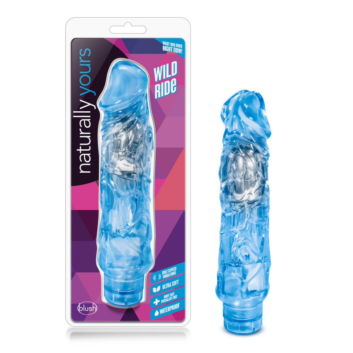 Wild Ride Vibrating Dong - Blue