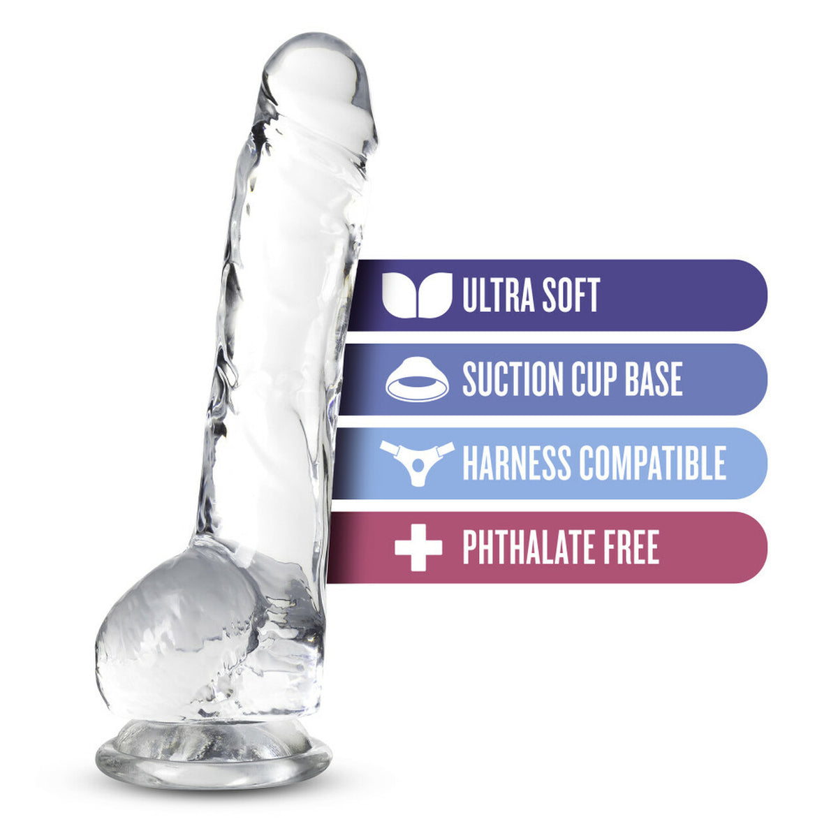 Naturally Yours Crystalline Dildo 8 In. Diamond