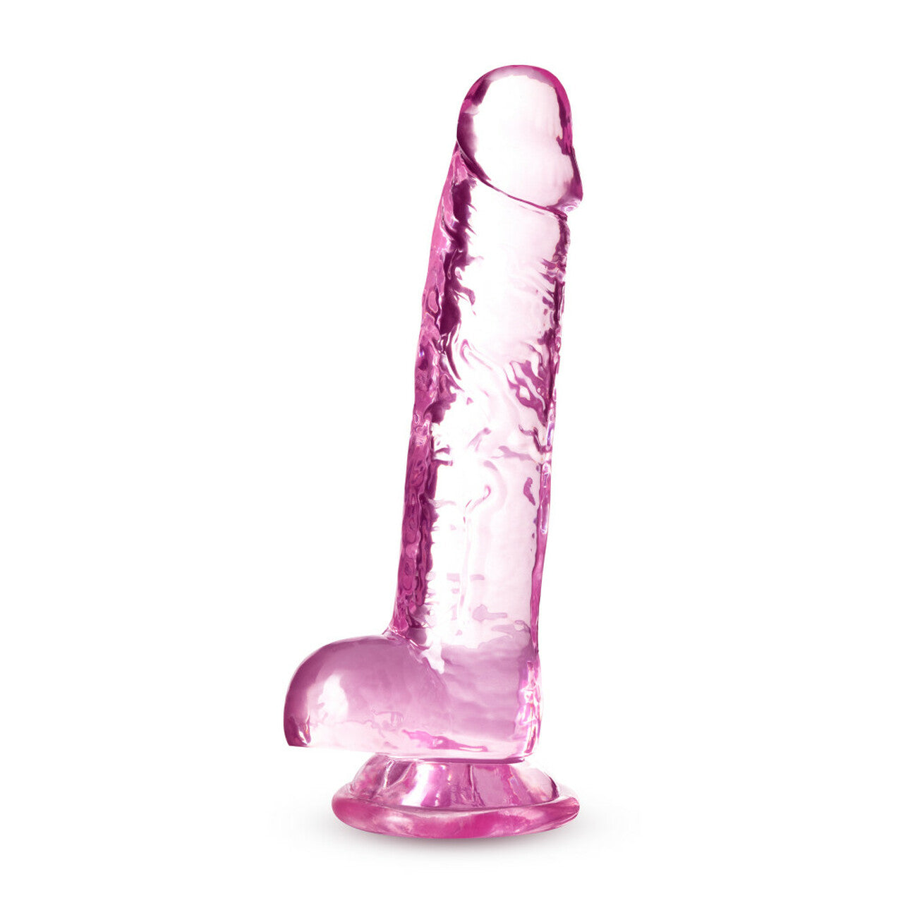 Naturally Yours Crystalline Dildo 7 In. Rose
