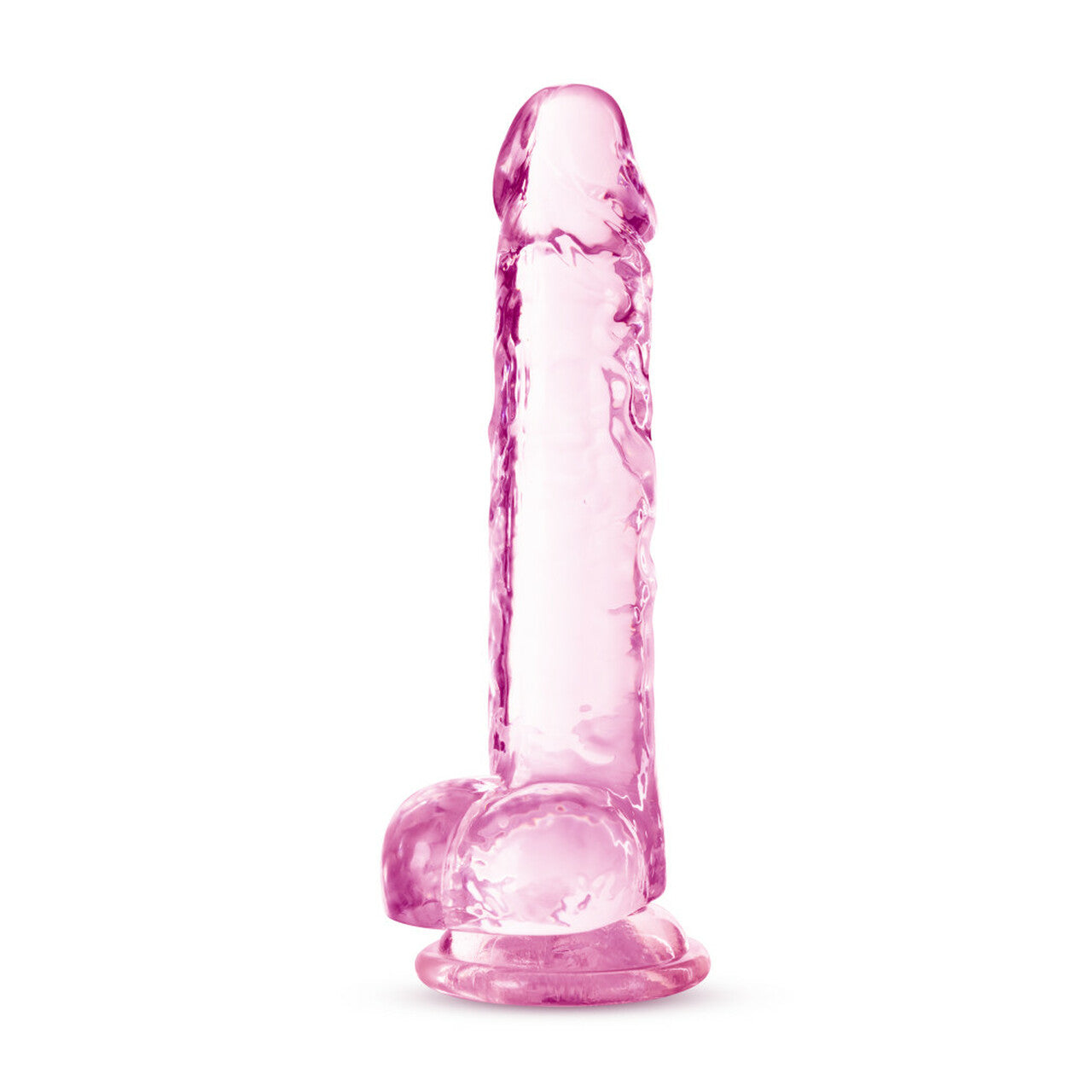 Naturally Yours Crystalline Dildo 7 In. Rose