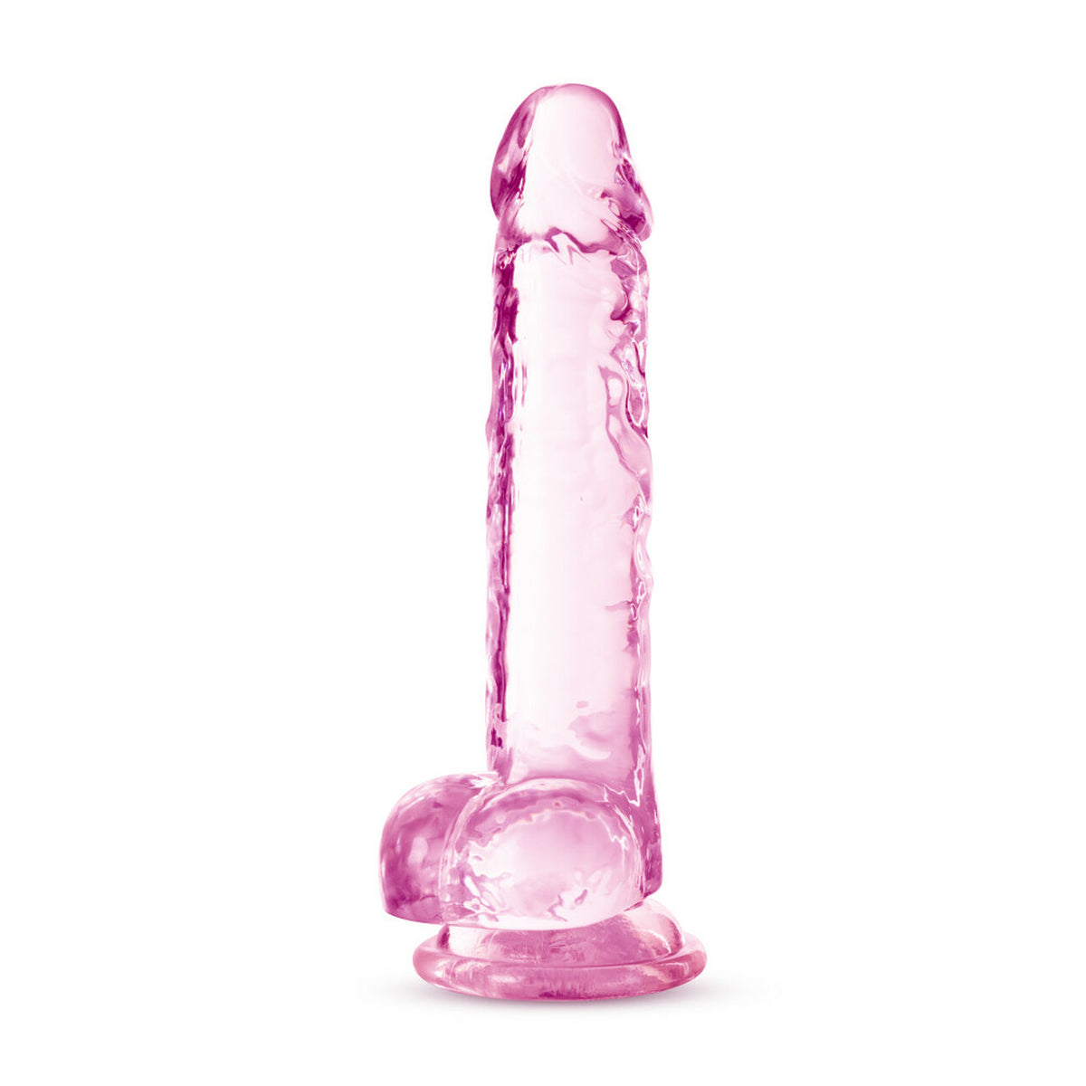 Naturally Yours Crystalline Dildo 7 In. Rose