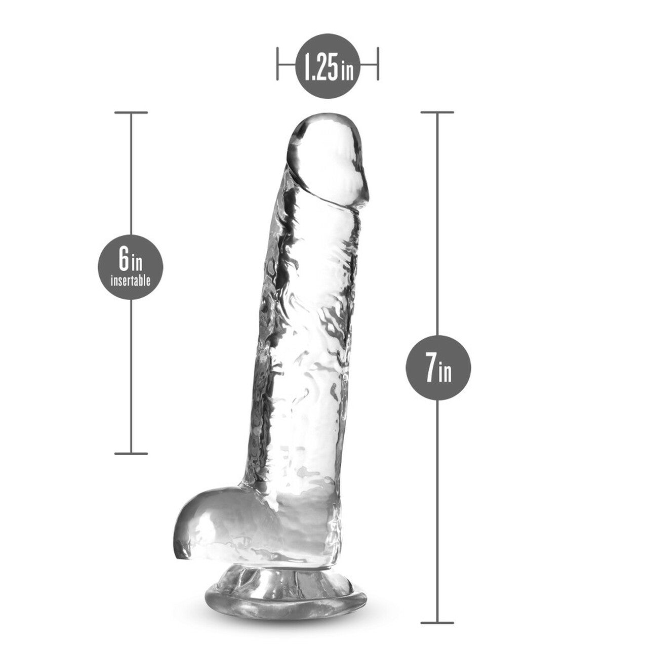 Naturally Yours Crystalline Dildo 7 In. Diamond