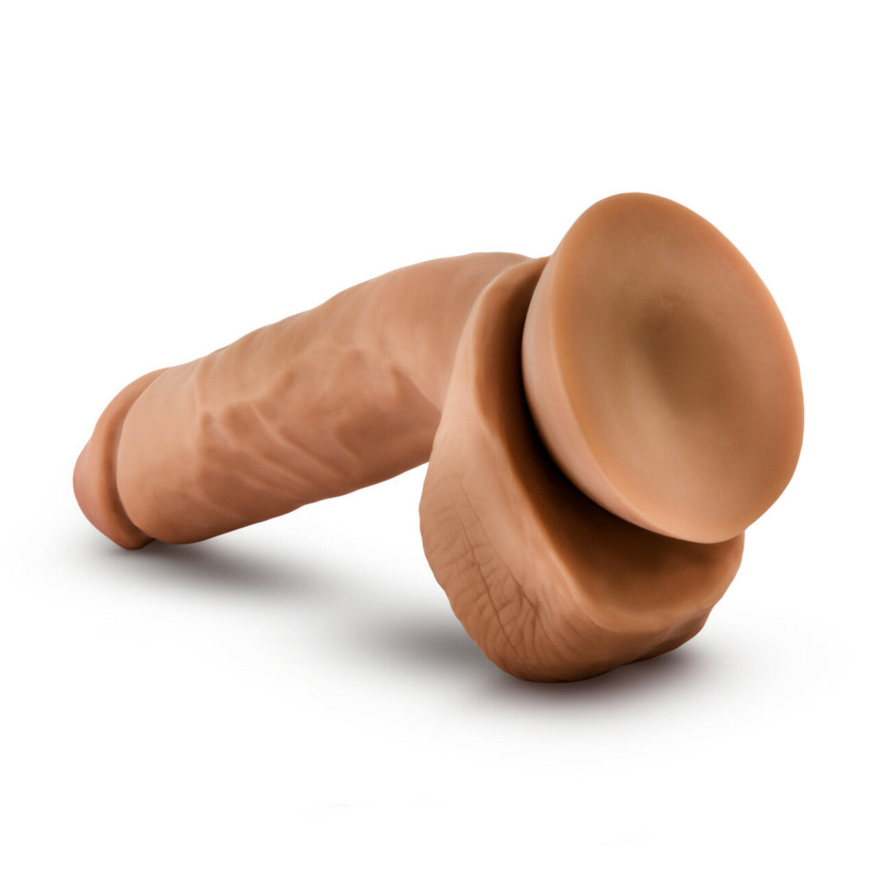 Dr. Skin Glide Self Lubricating Dildo With Balls 8.5 In. Mocha