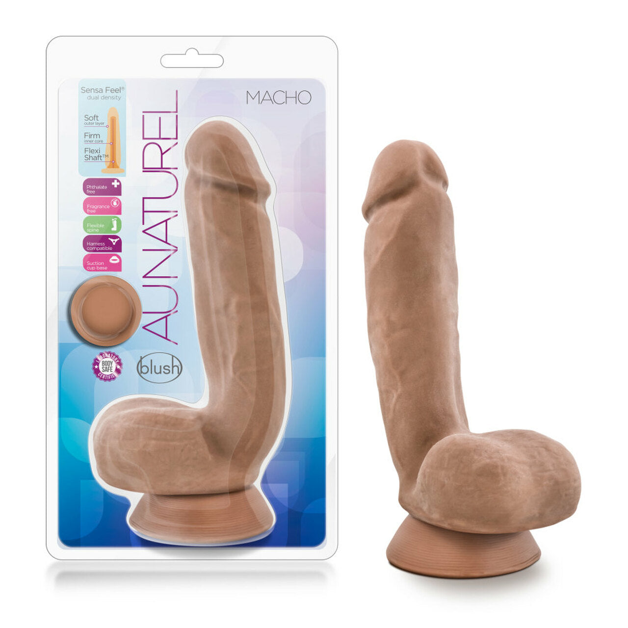 Macho Dual Density Realistic Feel Latin Dildo