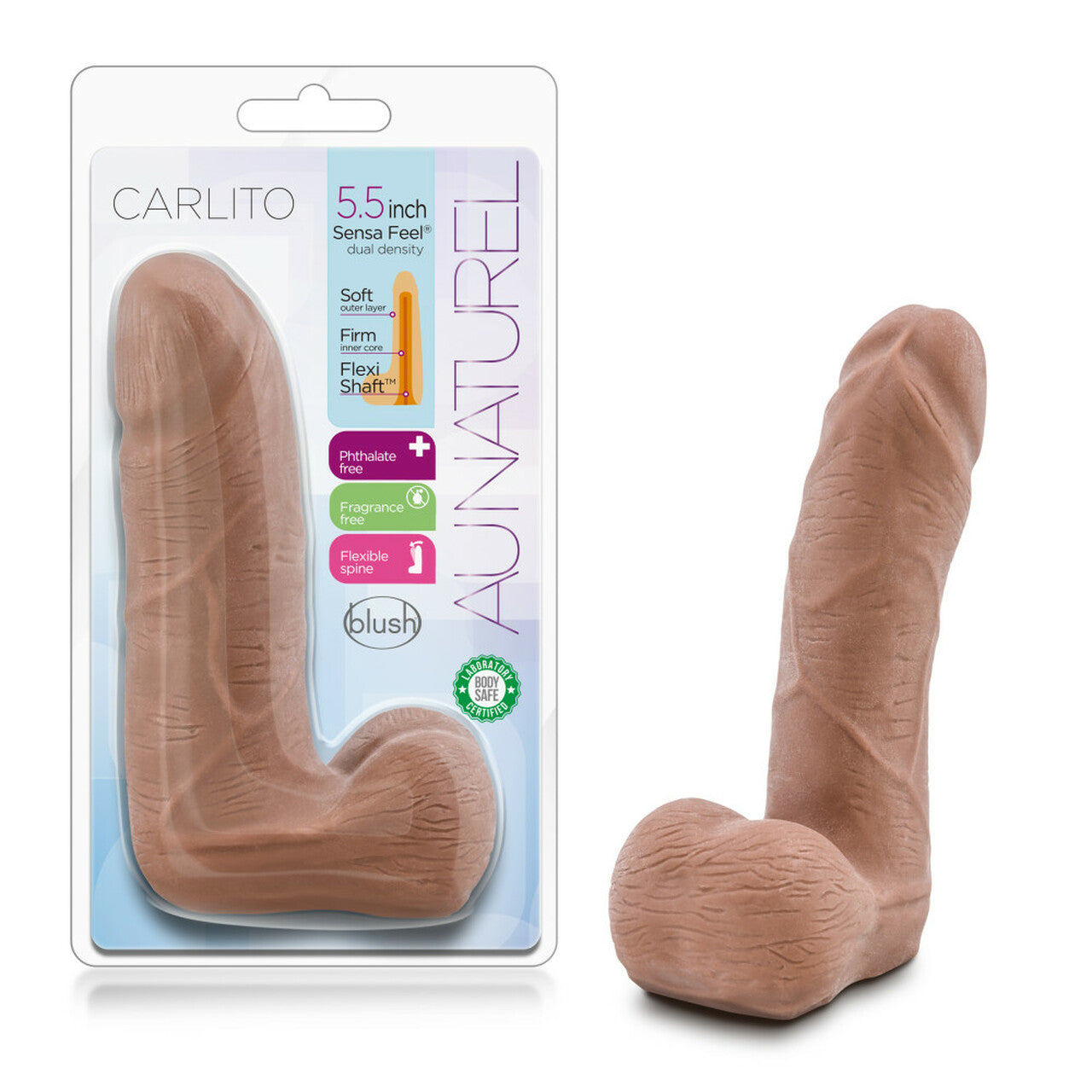 Carlito Dual Density 5.5 inches Tan Dildo