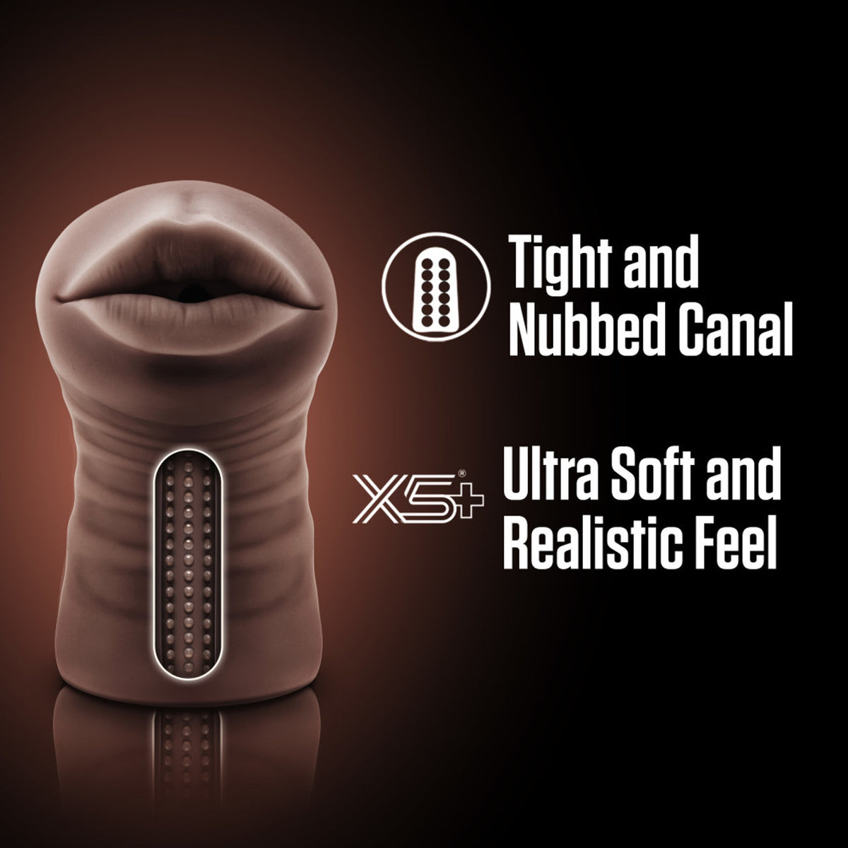 Enlust Krystal Vibrating Stroker Brown