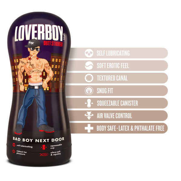 Loverboy Bad Boy Next Lube Stroker Beige