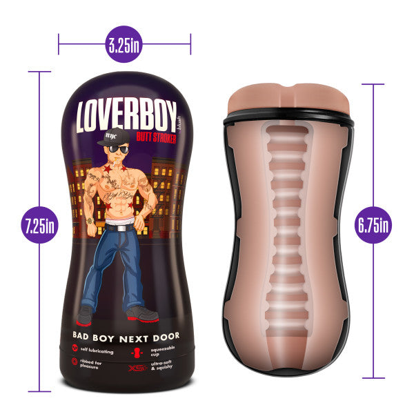 Loverboy Bad Boy Next Lube Stroker Beige
