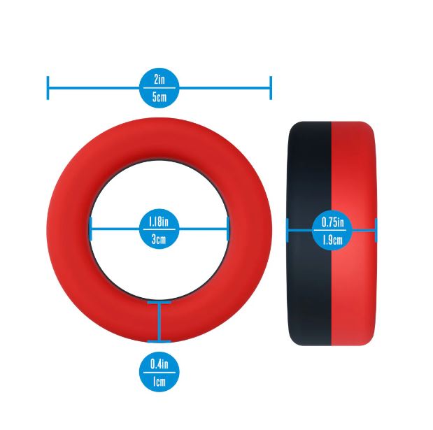 Performance Plus Takeoff Cock Ring Black/red