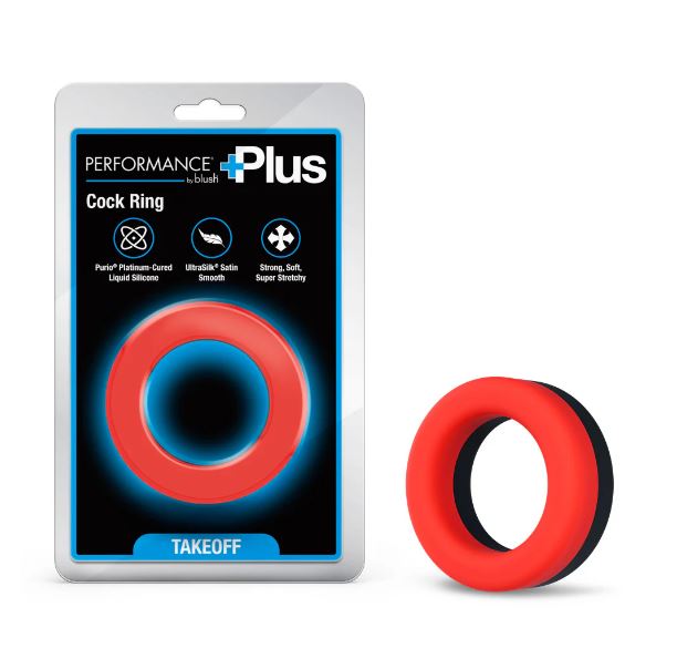 Performance Plus Takeoff Cock Ring Black/red