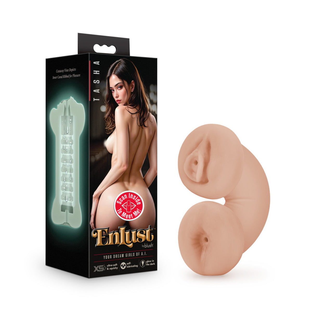 Enlust Tasha Soft And Wet Glow-in-the Dark Stroker Beige