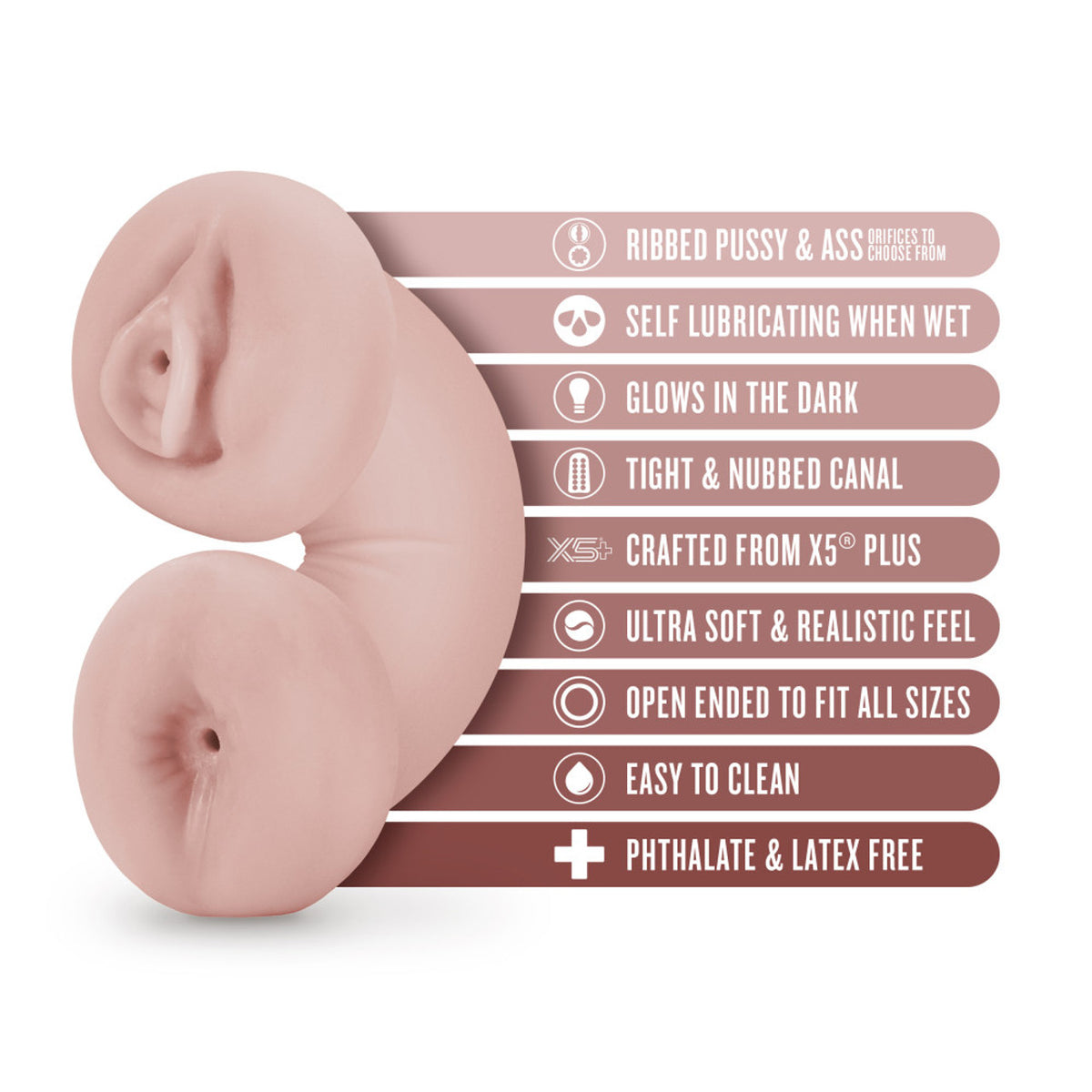 Enlust Tasha Soft And Wet Glow-in-the Dark Stroker Beige