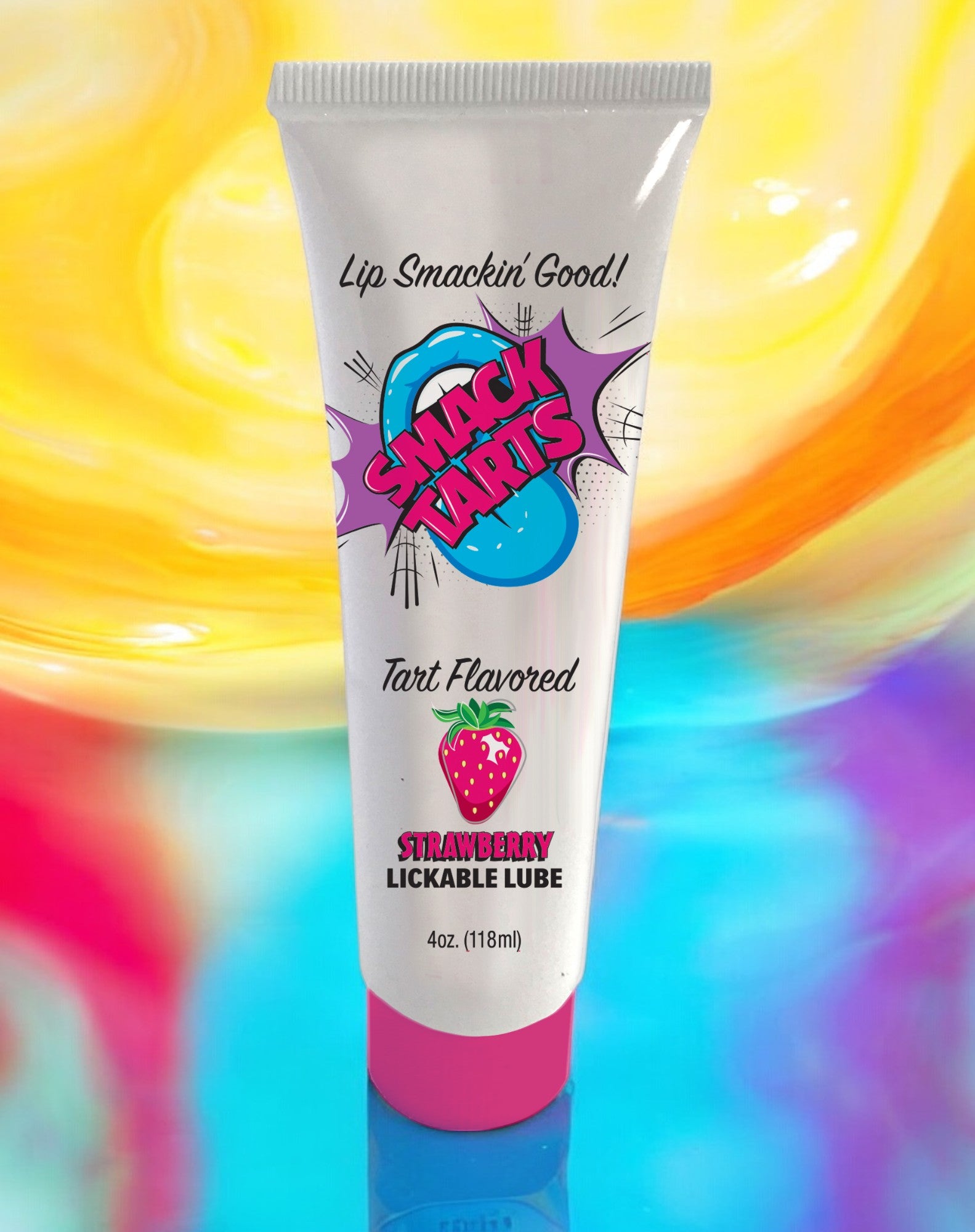 Smack Tarts Lickable Sour Strawberry Lube 4 oz.
