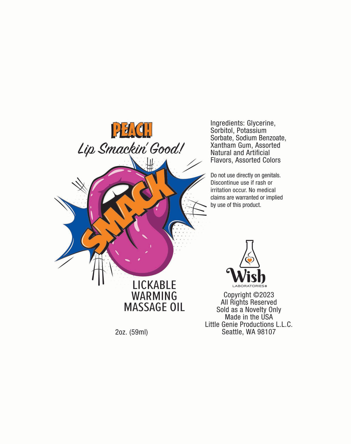 Smack Massage Oil Passion Fruit 2oz