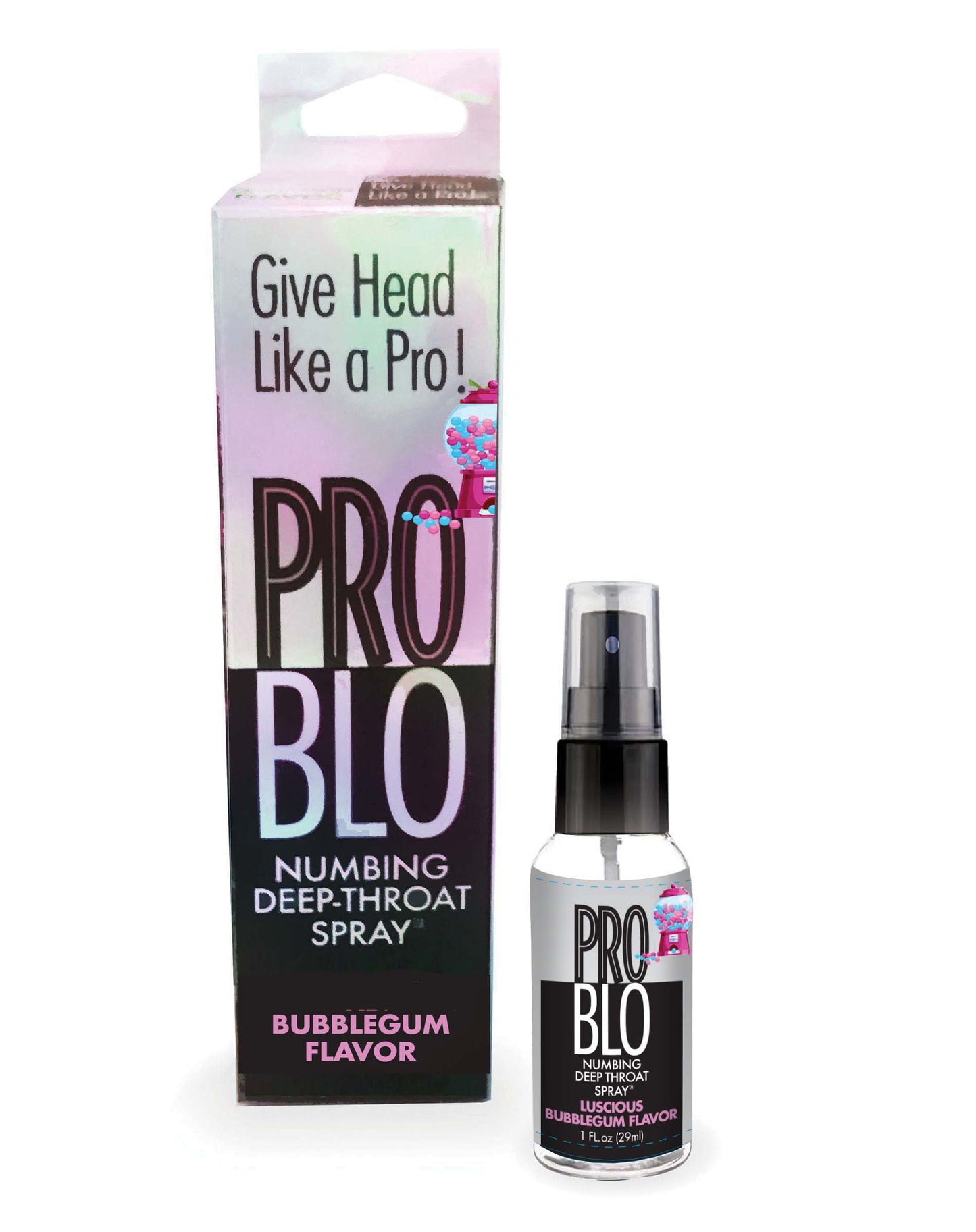 Pro Blo Numbing Deep Throat Spray Bubblegum 1 oz.