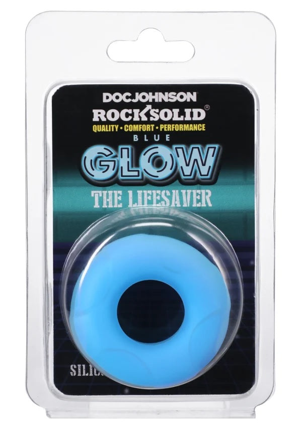 Rock Solid Sila-flex Glow-in-the-dark Life Saver C-ring Blue