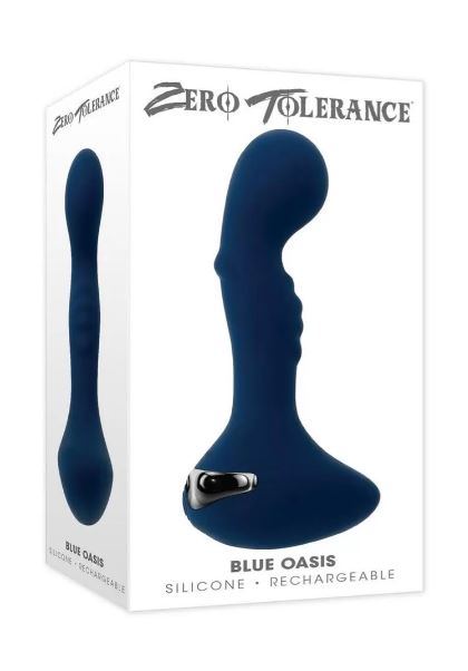 Zero Tolerance Blue Oasis Rechargeable Vibrating Prostate Vibrator Silicone Blue