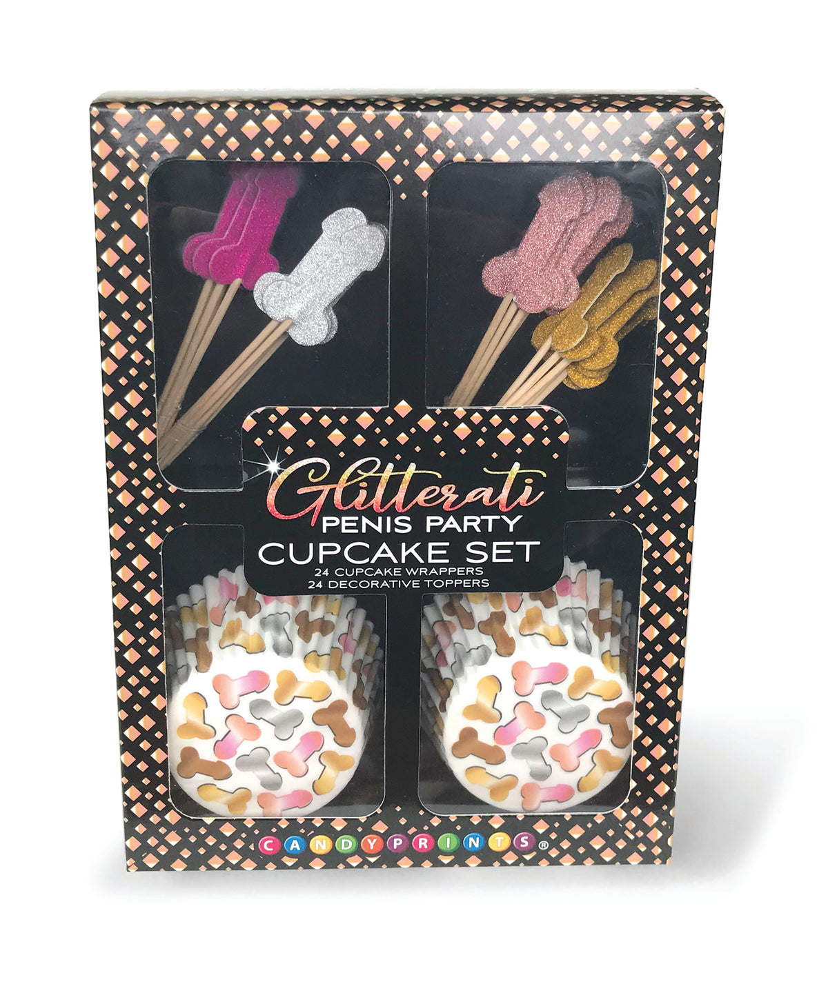 Glitterati Penis Cupcake 48pc Set