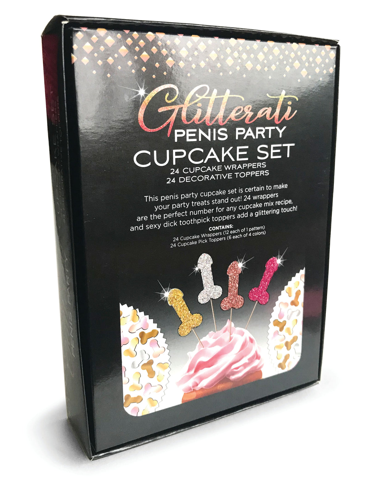 Glitterati Penis Cupcake 48pc Set