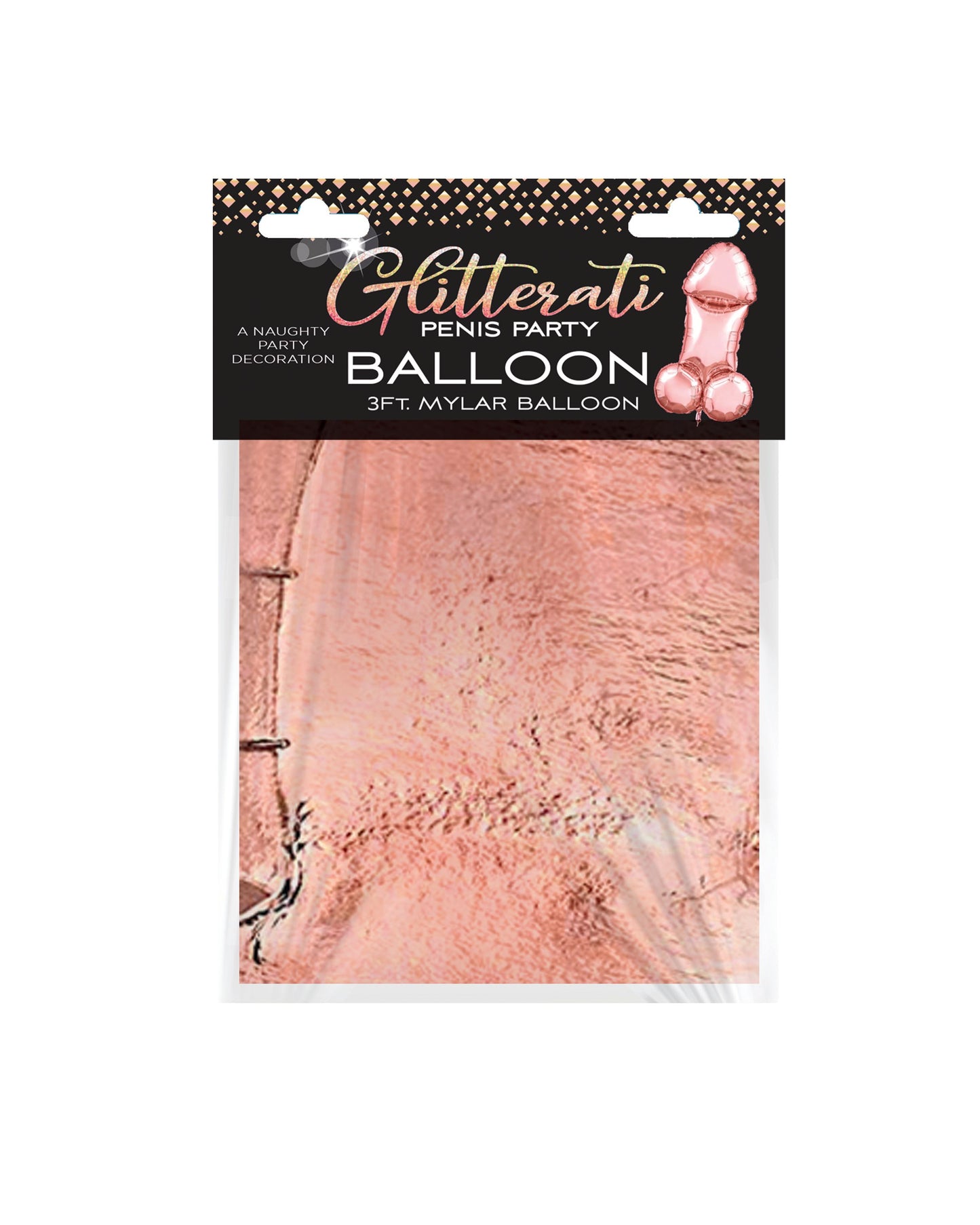 Glitterati 3ft Mylar Balloon Rose Gold