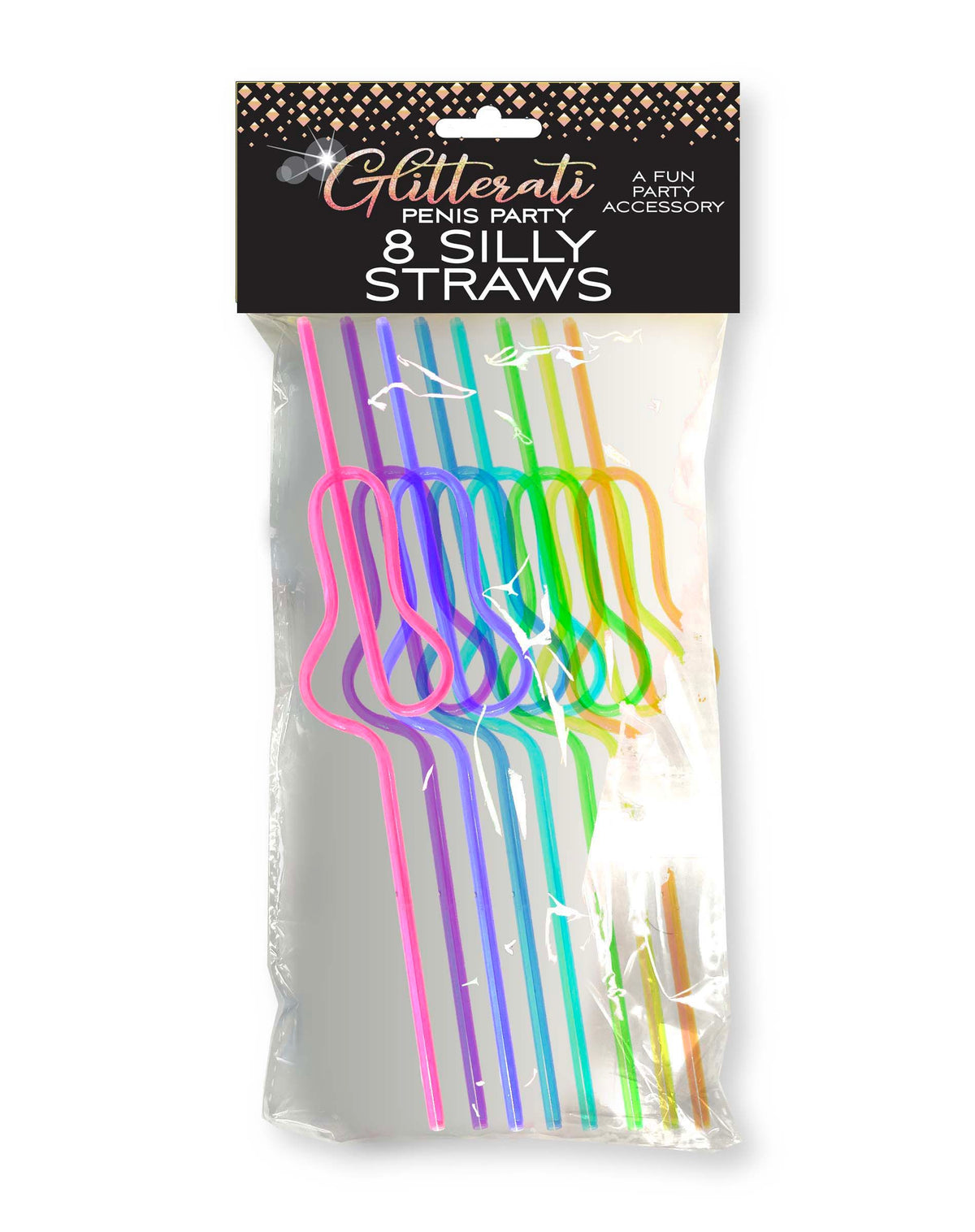Glitterati Silly Penis Straws 8pc