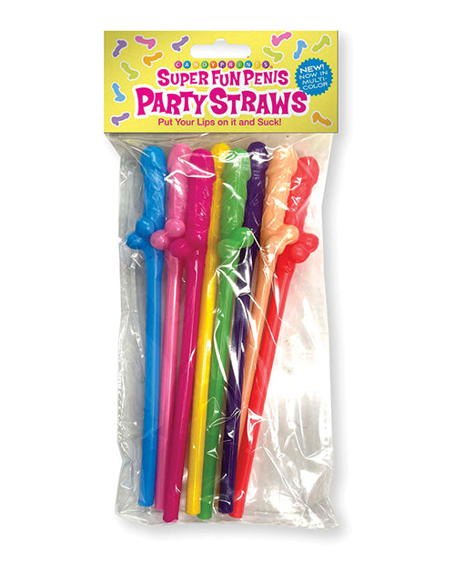 Super Fun Penis Party Straws 8-pack Multicolor
