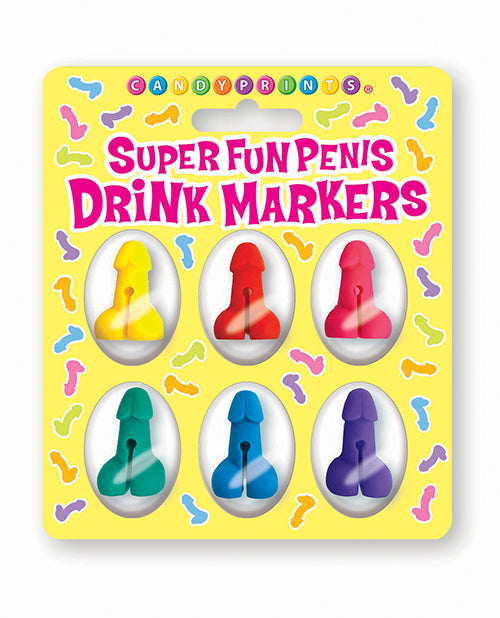 Cp Super Fun Penis Cocktail Markers 6pc