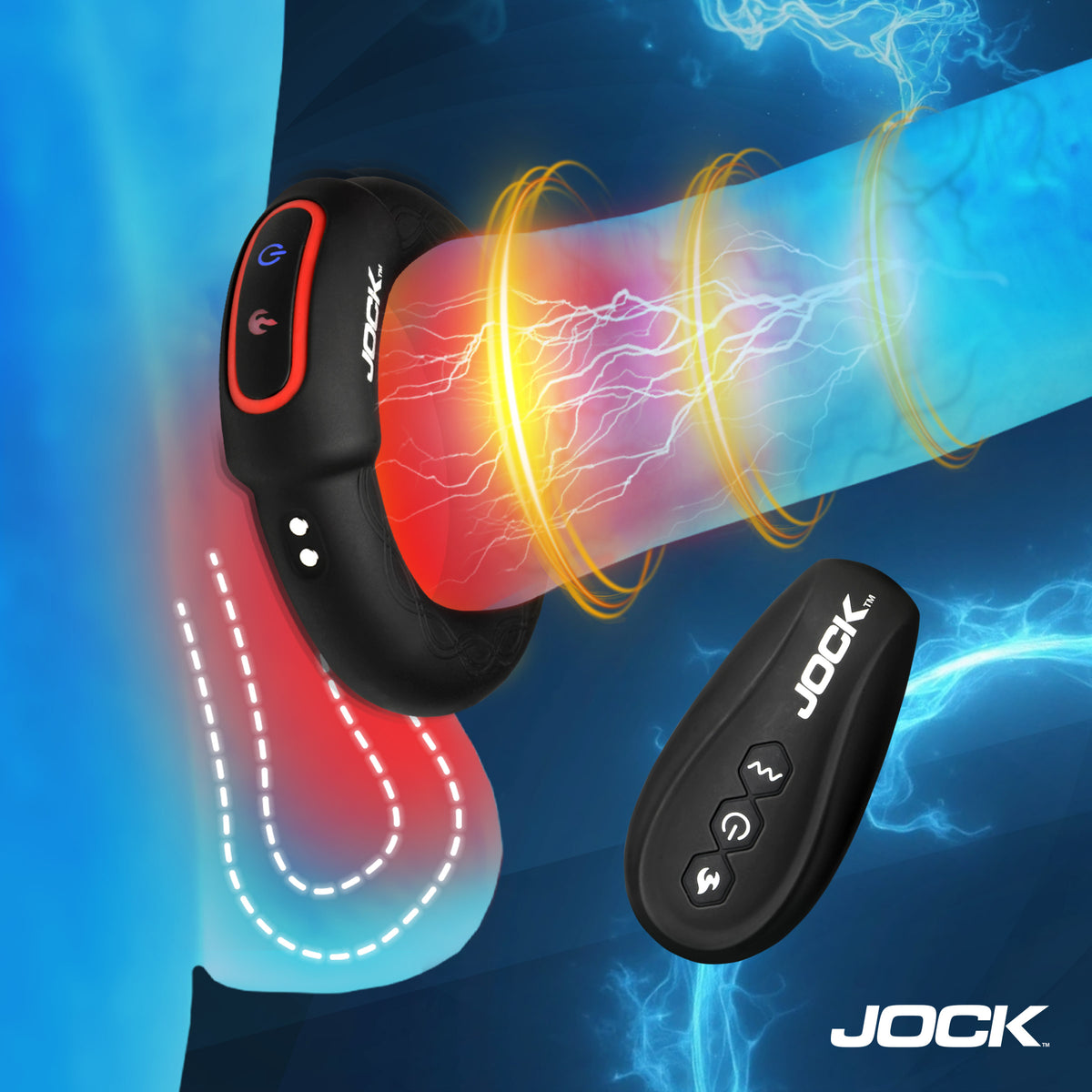 Rumbler Vibrating and Warming C-Ring - 1.8"