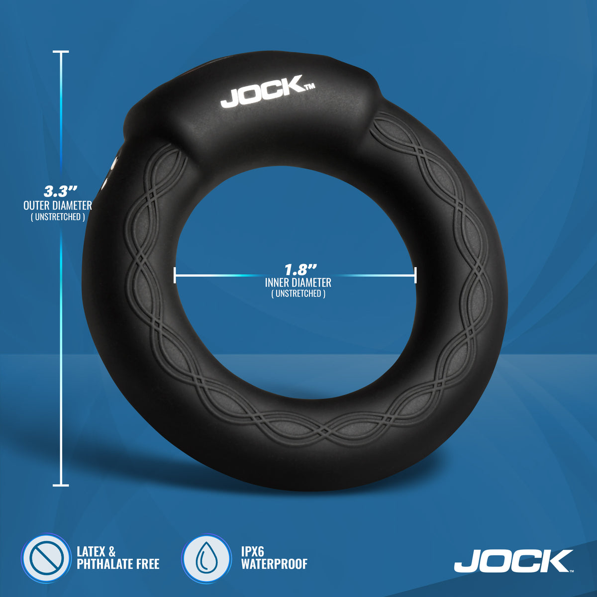 Rumbler Vibrating and Warming C-Ring - 1.8"
