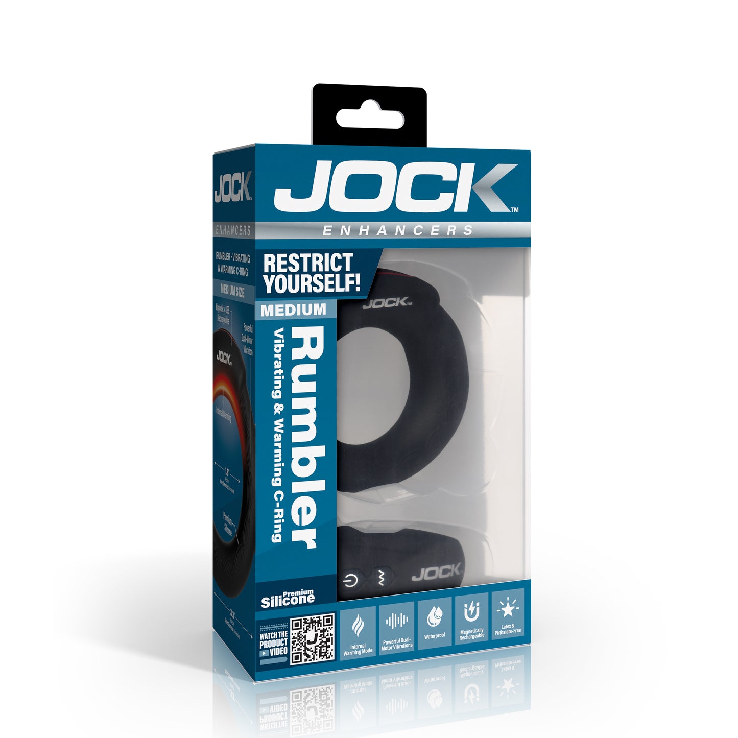 Rumbler Vibrating and Warming C-Ring - 1.8"