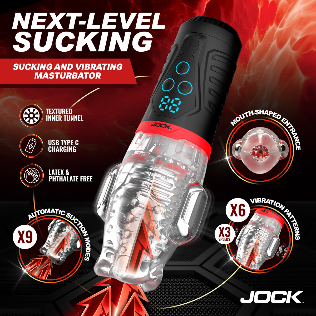 Power Suck Sucking and Vibrating Masturbator