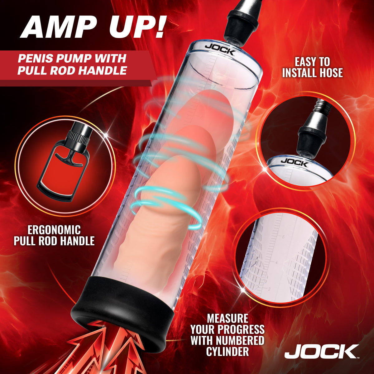 Amp Up Penis Pump with Pull Handle