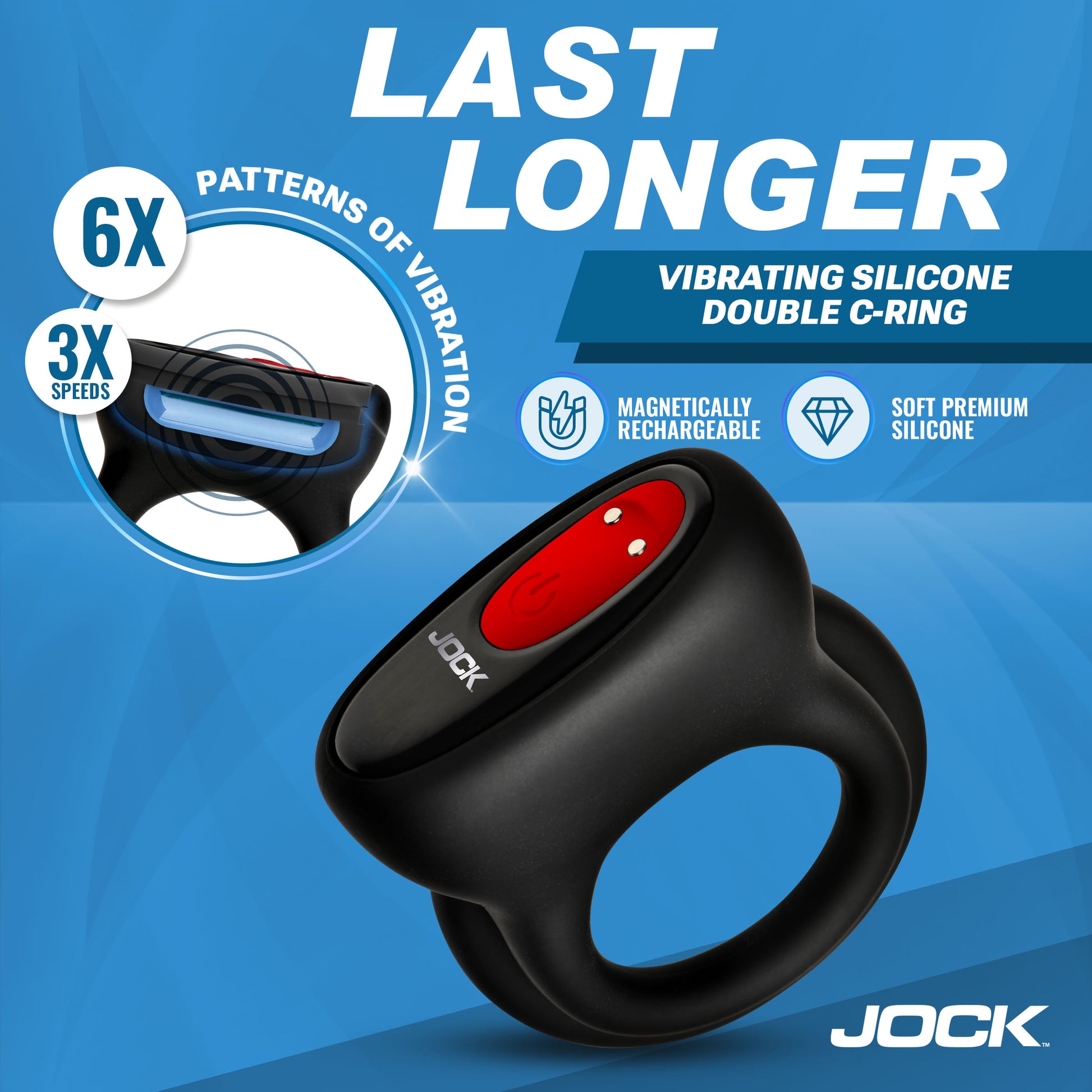 Hard-On Vibrating Silicone Double C-Ring
