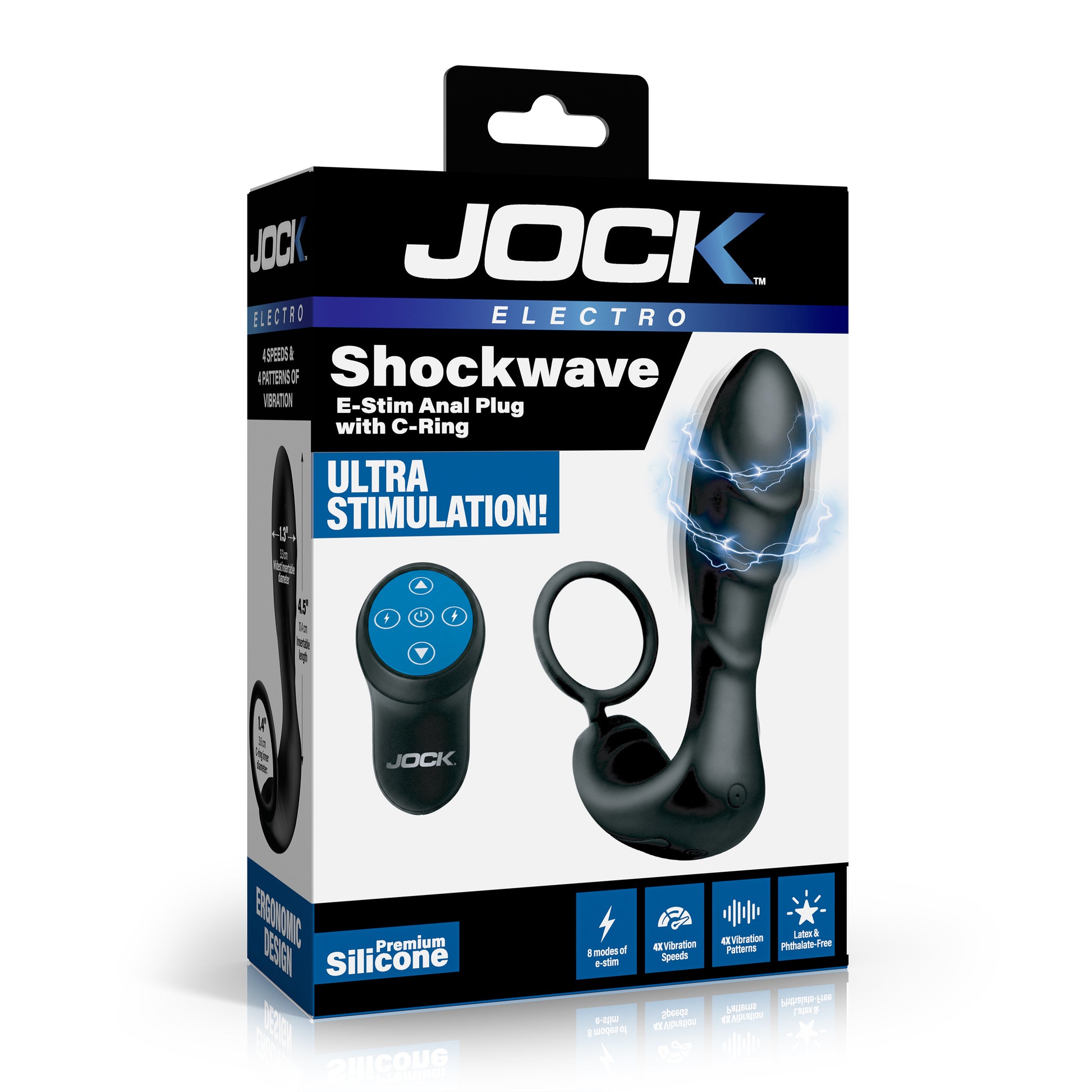 Shockwave E-Stim Anal Plug w/ C-Ring