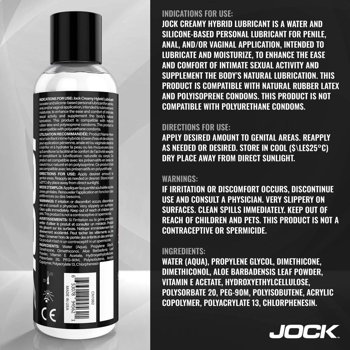 JOCK Creamy Cum Lubricant 8oz