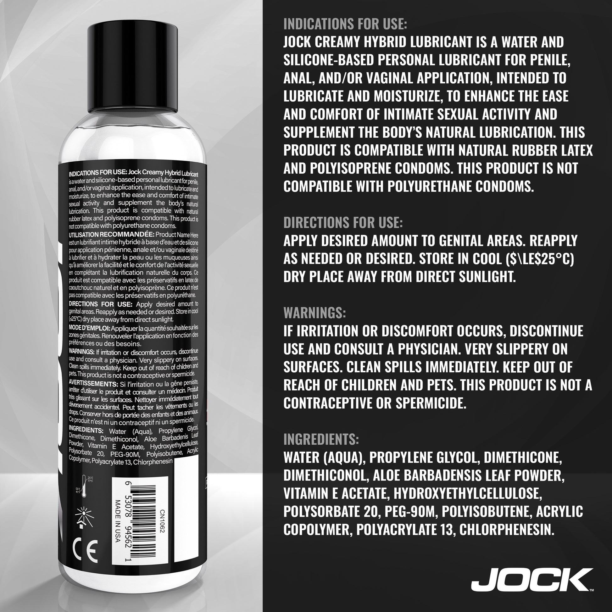 JOCK Creamy Cum Lubricant 8oz