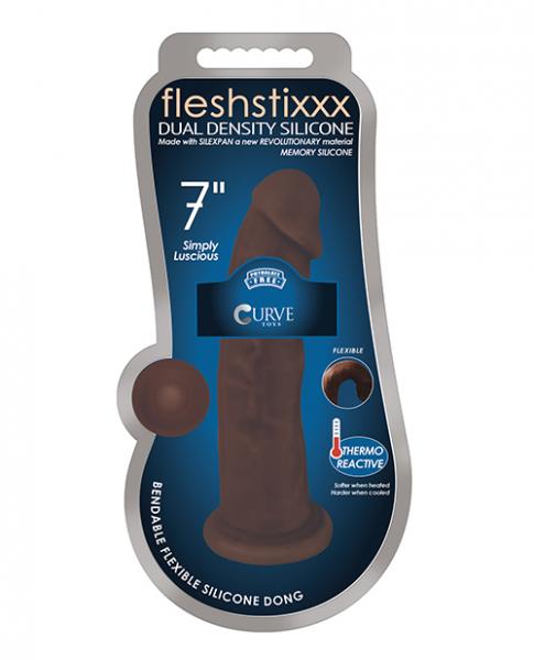 Silexpan Dark Hypoallergenic Silicone Dildo - 7 Inch