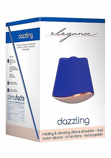 Rotating & Vibrating Clitoral Stimulator - Dazzling - Blue