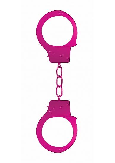 Ouch Beginners Handcuffs Metal Pink